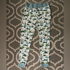 Little Sleepies Forest Print Pants with Teal Waistband